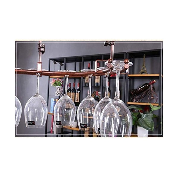 SCIAZA Casier à vin Simple et Moderne en Fer de Type S Suspendu en Hauteur réglable pour Verres à vin, Bars, Salons, hôtels, 