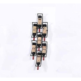 Casier à vin Accueil Support Rouge Support de Verre à Vin Restaurant Bar S, Mural en métal | Casier à Bouteilles de Vin Rétro