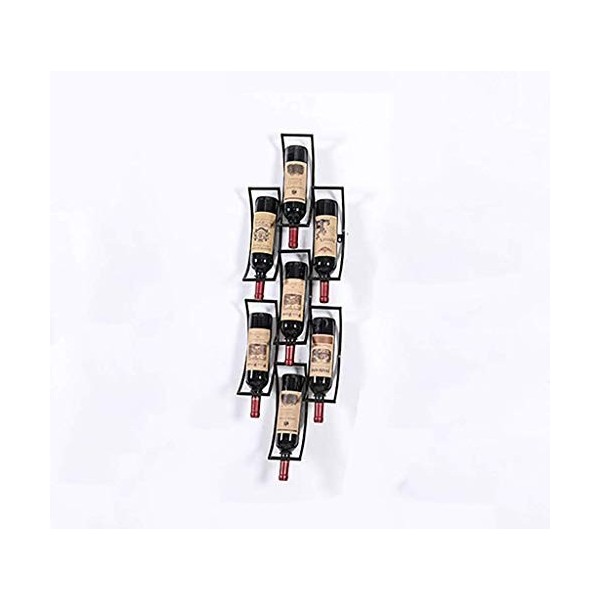 Casier à vin Accueil Support Rouge Support de Verre à Vin Restaurant Bar S, Mural en métal | Casier à Bouteilles de Vin Rétro