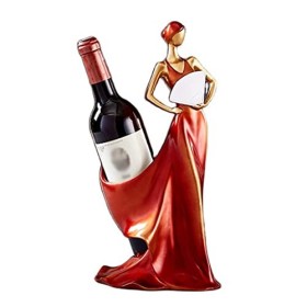 Porte-bouteille de vin Casier à vin à bouteille unique, support de stockage de champagne de bureau en résine de sculpture de 
