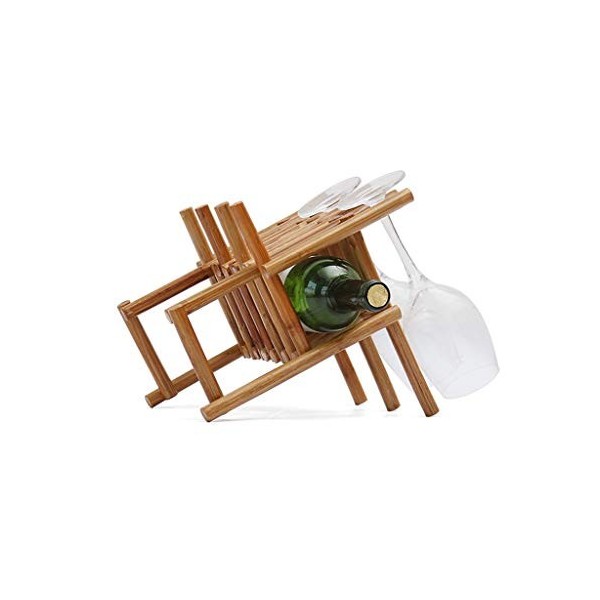 Casier à vin sur Pied créatif casier à vin Rouge Suspendu Support de Verre à vin Bureau casier à vin Organisateur présentoir 