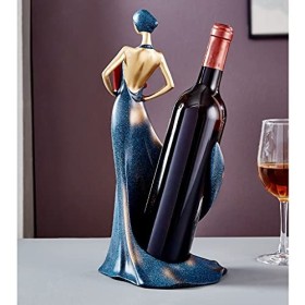 Porte-bouteille de vin Casier à vin à bouteille unique, support de stockage de champagne de bureau en résine de sculpture de 