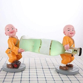 Casier À Vin Accueil Support Rouge Support De Verre À Vin Bar S,Résine Dessin Animé Moine Créatif Armoire À Vin Décoration Sa