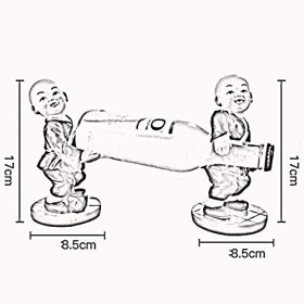 Casier À Vin Accueil Support Rouge Support De Verre À Vin Bar S,Résine Dessin Animé Moine Créatif Armoire À Vin Décoration Sa