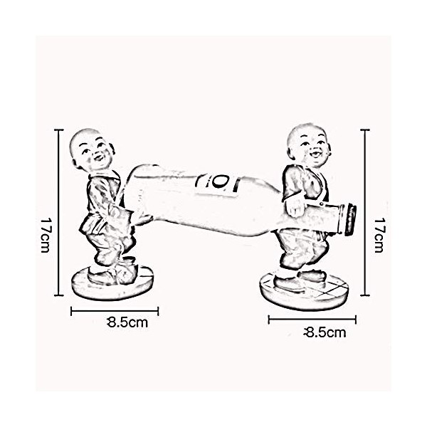 Casier À Vin Accueil Support Rouge Support De Verre À Vin Bar S,Résine Dessin Animé Moine Créatif Armoire À Vin Décoration Sa