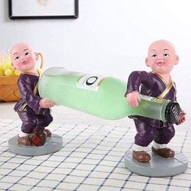 Casier À Vin Accueil Support Rouge Support De Verre À Vin Bar S,Résine Dessin Animé Moine Créatif Armoire À Vin Décoration Sa