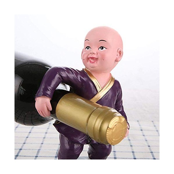 Casier À Vin Accueil Support Rouge Support De Verre À Vin Bar S,Résine Dessin Animé Moine Créatif Armoire À Vin Décoration Sa