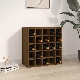 FAMIROSA Armoire à vin Marron Miel 56x25x56 cm Bois de pin Massif 10.9KG 