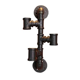 JacCos Casier à vin, Loft tenture Murale Fer casier à vin rétro Industriel conduites deau Barre décorer étagères à Bouteille