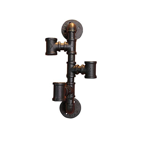 JacCos Casier à vin, Loft tenture Murale Fer casier à vin rétro Industriel conduites deau Barre décorer étagères à Bouteille