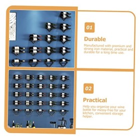 Ciieeo 4 Pièces présentoir à vin Suspendu comptoir de casier à vin décor Titulaire dalcool casier à vin résistant casier à v