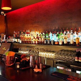 Présentoir De Bouteille De Vin Étagère À Liqueur Éclairée par LED Et Affichage De Bouteille, 1 Niveau 20 Couleurs Éclairage D