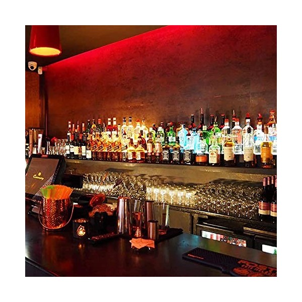 Présentoir De Bouteille De Vin Étagère À Liqueur Éclairée par LED Et Affichage De Bouteille, 1 Niveau 20 Couleurs Éclairage D