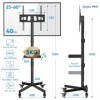 FORGING MOUNT Support TV roulettes pour Téléviseurs Plasma/LCD/LED de 23-60 Pouces, Support TV Pied avec Étagère, Chariot TV 