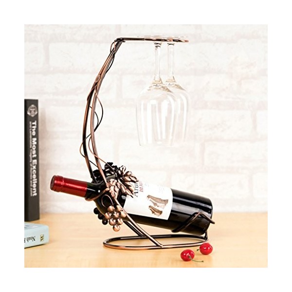 ANSNOW Grand Support de Verre À Vin Rouge À lenvers, Casier À Vin de Maison, Présentoir de Bouteilles, Décoration de Bar Eur
