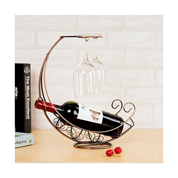 ANSNOW Grand Support de Verre À Vin Rouge À lenvers, Casier À Vin de Maison, Présentoir de Bouteilles, Décoration de Bar Eur