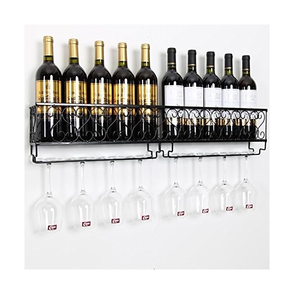 ANSNOW Porte-Verre À Vin Mural Vintage, Casier À Vin de Décoration Murale, Porte-Gobelet À Vin À LEnvers Pour La Cuisine de 