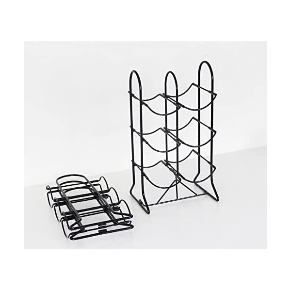 PRUJOY Casier à vin de Table Pliant en Fer, étagère à vin de Rangement, Support de Bouteille de vin autoportant, Armoire à vi