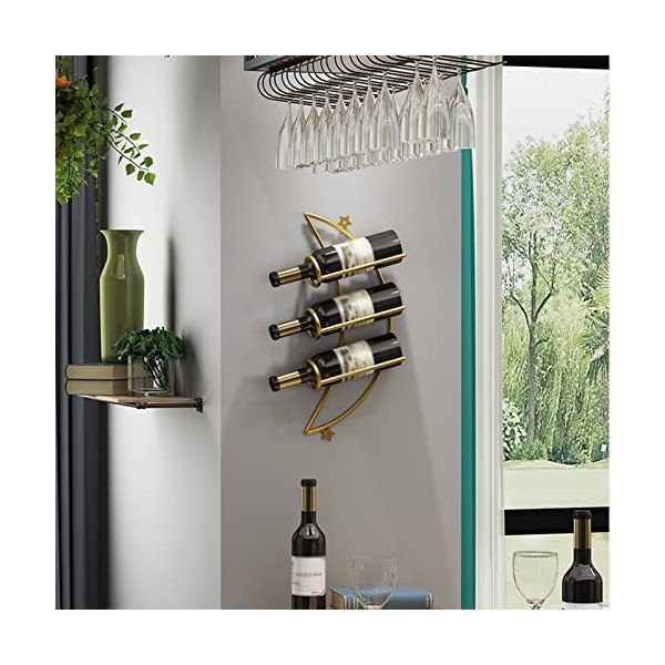 Casier à vin Mural en Forme de Lune Fer Art Maison Salle à Manger Salon Bar décoration Murale casier à vin