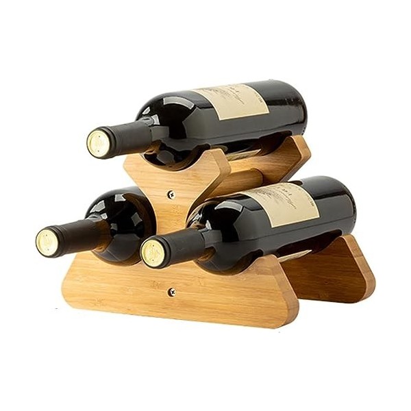 SUuim Casier à vin, casier à vin en Bois de Bambou de comptoir, casier à vin Multi-Bouteilles, casier à Bouteilles de vin, po