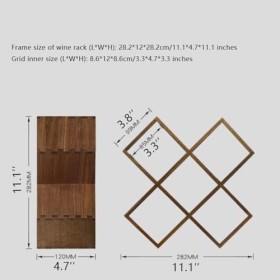 Casier à vin en Bambou Casier à vin en Bois de Noyer, Support de Bouteille de vin, comptoir de Stockage du vin, étagère de Ra