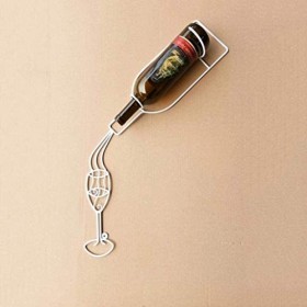 SCIAZA Casier à vin Suspendu en Fer Casier à vin créatif Mural Rangement Facile à Installer Couleur : C1 Efficency