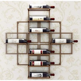 Casier à vin Accueil Support Rouge Support à Verre à Vin S, Bar de Décoration Suspendu en Fer, Restaurant, Cuisine Marron, No