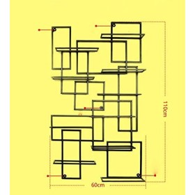 Casier à vin Accueil Support Rouge Support de Verre à Vin Bar S, Support Mural en Fer Étagère à Verre à Vin Vin Rouge Porte-g