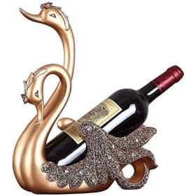 Sculpture créative en résine dorée, casier à vin de Cygne, Faite à la Main, Statue Abstraite, pour la Maison, Le Salon, larm