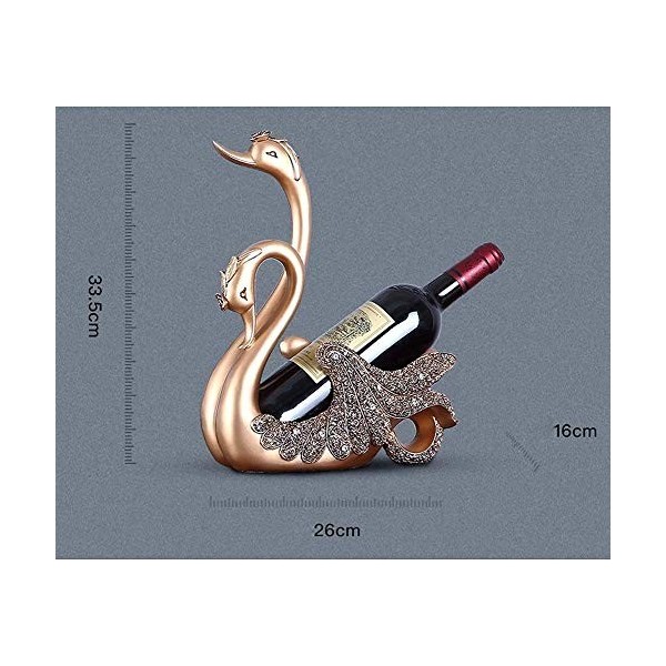 Sculpture créative en résine dorée, casier à vin de Cygne, Faite à la Main, Statue Abstraite, pour la Maison, Le Salon, larm