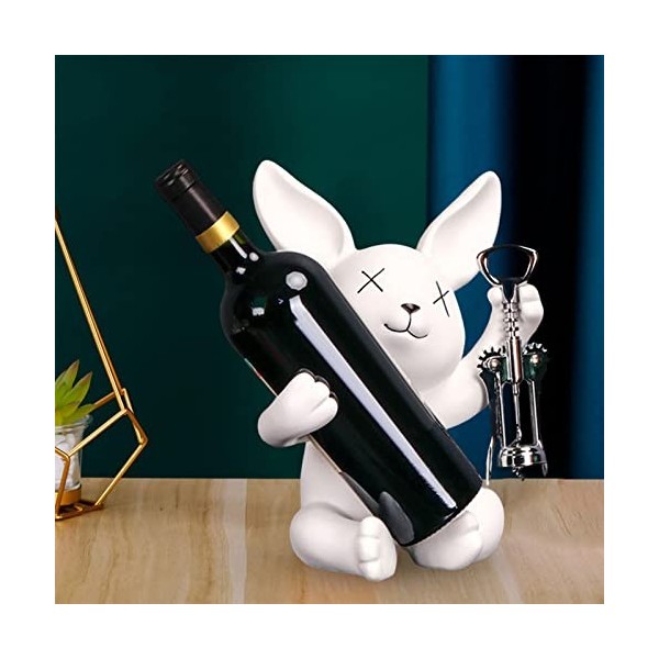 Support de Stockage de vin créatif Figurines de Lapin de Mariage présentoir à vin casier à vin for Armoire à vin Maison Garde