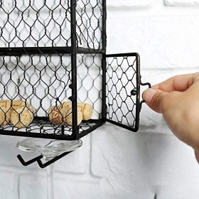 FeeCoz Casier à vin, Mur Flottant Moderne Mural en liège Rangement Cuisine Restaurant Bar Bouteille de Rangement Simple décor