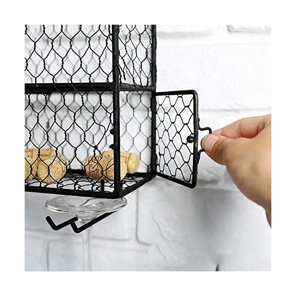 FeeCoz Casier à vin, Mur Flottant Moderne Mural en liège Rangement Cuisine Restaurant Bar Bouteille de Rangement Simple décor