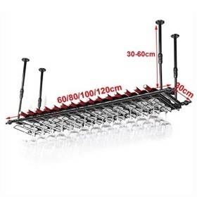 ANSNOW Étagère de Décoration de Plafond de Casier À Vin de Support de Verre À Vin Suspendu de Style Européen de Fer Pour Des 