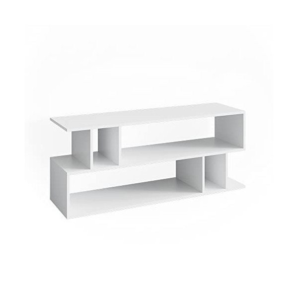 Vicco Meuble TV Karel, Blanc, 120 x 51 cm