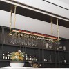 TZUFA Casier à vin suspendu Porte-verre à vin, décoration de plafond casier à verre à vin étagère à vin en fer en métal pour 