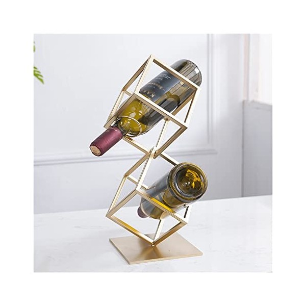 Casier à vin de Table en métal pour décoration de Salon, Armoire à vin, modèle de Chambre, Bar, casier à Alcool Couleur : do