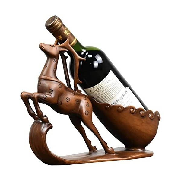 ATHUAH Statue Art Ornement Sculpture De Bureau Casier à Vin Cerf Chanceux Casier À Vin Mettre Pièce Moderne Créatif Simple Re
