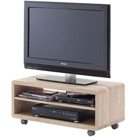 Robas Lund Meuble TV/Meuble Média JEFF 7, MDF, environ 79 x 35 x 39 cm, Imitation Chêne brut