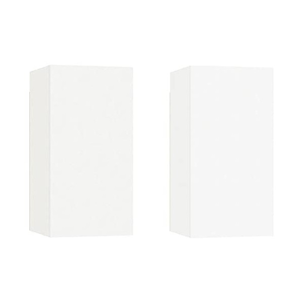 Tidyard 2pcs Meuble TV | Meuble TV Suspendu Meuble TV Flottant | Meuble TV Armoire | pour Salon, Bureau, Divertissement | Bla