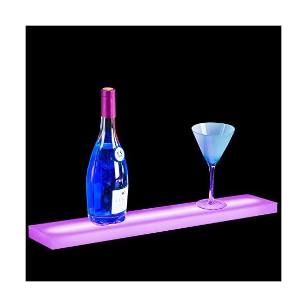 Étagère daffichage de Bouteille dalcool à LED, étagère de Barre éclairée par LED de 24 Pouces pour la Maison Commerciale Ba