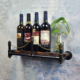 Qunine Armoires à vin Armoire à vin Murale Support Mural Suspendu Présentoir Porte-Verre à vin Suspension à lenvers Bar de C