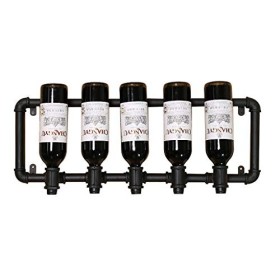 ANSNOW Casier À Vin Vintage Industriel Mural avec Cadre en Verre À Vin, Présentoir À Vin en Fer, Support de Décoration de Bar