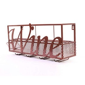 Casier à vin, Porte-Bouteille de Vin, Support de Verre à Vin, Art de Fer de bâti de Mur pour Le Casier à vin à la Maison de R
