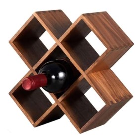 MObyat Casier à vin Casier à vin en Bois de Noyer, Support de Bouteille de vin, comptoir de Stockage du vin, étagère de Range