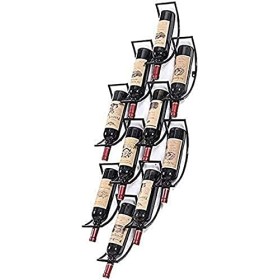 ANSNOW Porte-Bouteille Étagère À Vin Casier À Vin Fer Tenture Murale Casier À Vin Sac de Rangement Casier À Bouteilles de Vin