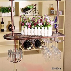 ANSNOW Support de Bouteille de Vin, Étagère À Vin, Casier À Vin Suspendu pour Verre À Vin, pour Salon, Bar, Décoration, Range