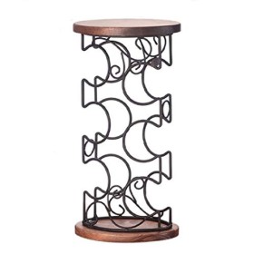 SHERAF Casier à vin Casier à vin créatif autoportant 6 Bouteilles dornements en Bois en Fer forgé adaptés au présentoir de S