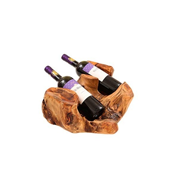 Casier à vin Casier à vin en bois massif sur pied sculpté présentoir de comptoir créatif pour la maison, lhôtel, le restaura