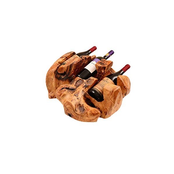 Casier à vin Casier à vin en bois massif sur pied sculpté présentoir de comptoir créatif pour la maison, lhôtel, le restaura